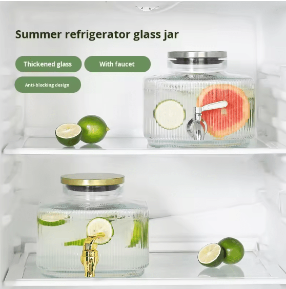 Glass Water Server with Stand